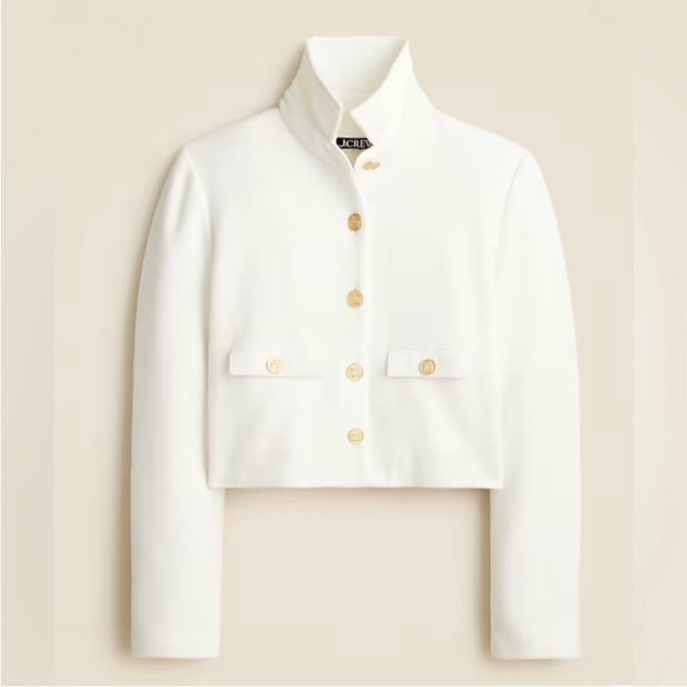 Jcrew Women's White Cropped Jacket